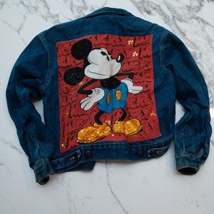 Vintage Mickey & Co. J.G.Hook Denim Sequin Jacket Medium